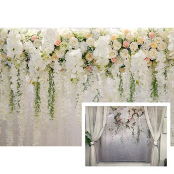 

Wedding Birthday Bridal Shower Backdrops,flowers floral photography background,birthday party baby shower Photo Booth XT-6749
