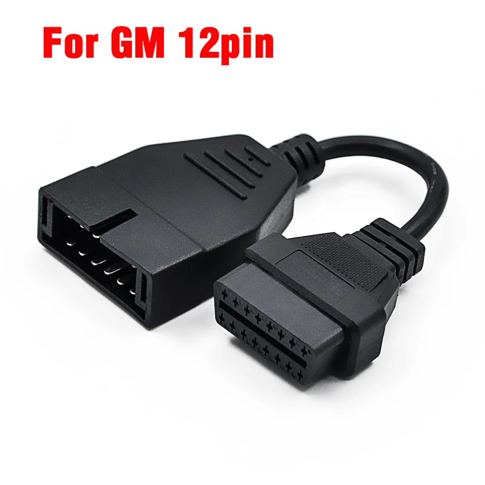 Для gm 12 Pin OBD 2 Соединительный адаптер для Toyota 17 pin 22 pin Автомобильный диагностический удлинитель для nissan 14 Pin to 16 pin - Цвет: Красный