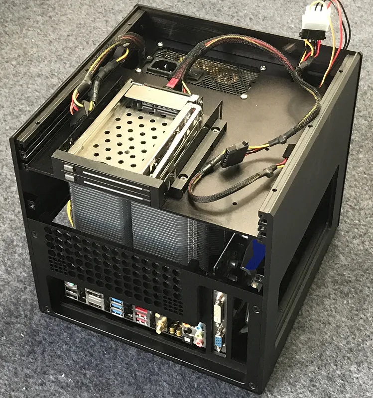 Cube 2 черный дизайн установка SFX power ITX с воздушным охлаждением корпус компьютера/Чехол/DIY коробка(239*230*245 мм