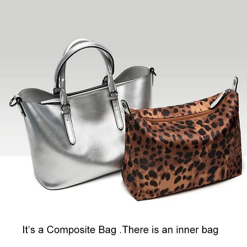 Silver Genuine Leather Shoulder Bags for women 2018 High Quality Luxury Handbags Messenger Bag Big Tote Ladies Hand Bags bolsas Silver Genuine Leather Shoulder Bags for women 2018 High Quality Luxury Handbags Messenger Bag Big Tote Ladies Hand Bags bolsas