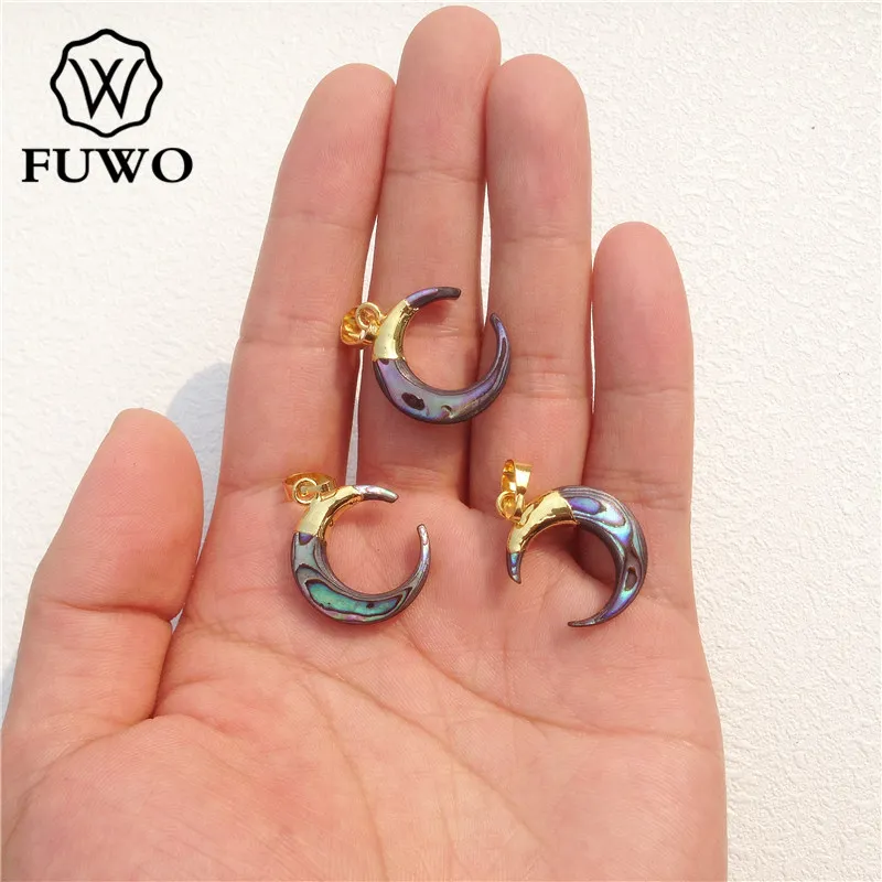 FUWO натуральная оболочка полумесяц искусственный род бусина ювелирные изделия