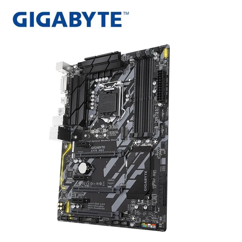 Для Gigabyte GA-Z370-HD3 оригинальная новая материнская плата Z370 розетка LGA 1151 DDR4 USB3.0 SATA3.0 DVI+ HDMI