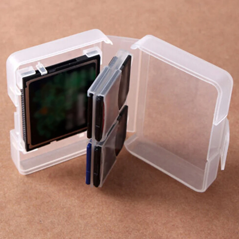 2 шт. 8 в 1 прозрачный жесткий чехол из пластика с изображением картридер 2 микро-sd TF MS карта памяти защитная коробка держатель футляр карта