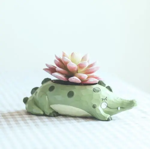 Соковыжималка в форме крокодила для украшения дома|succulent planter|flower potresin flower pots |
