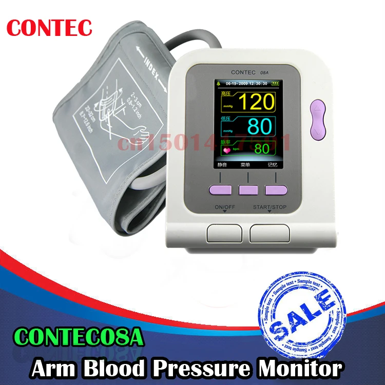 

NEW PRODUCT Bluetooth USA Adult CONTEC08A Digital Blood Pressure MonitorSoftware+SPO2 Cuffs has blueteeth