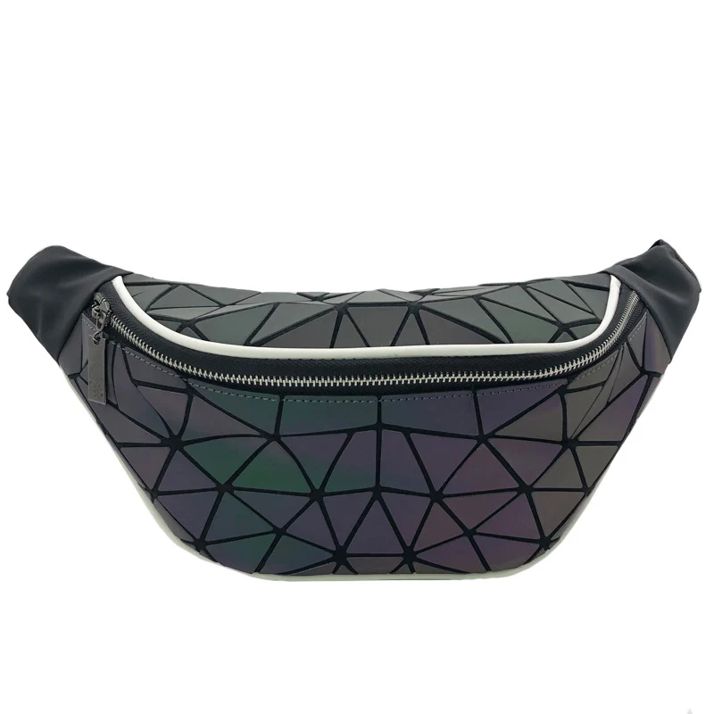 Новые светящиеся поясные сумки для женщин Поясные Сумки поясная сумка голографическая мужская сумка для путешествий нагрудная сумка Геометрическая поясная сумка