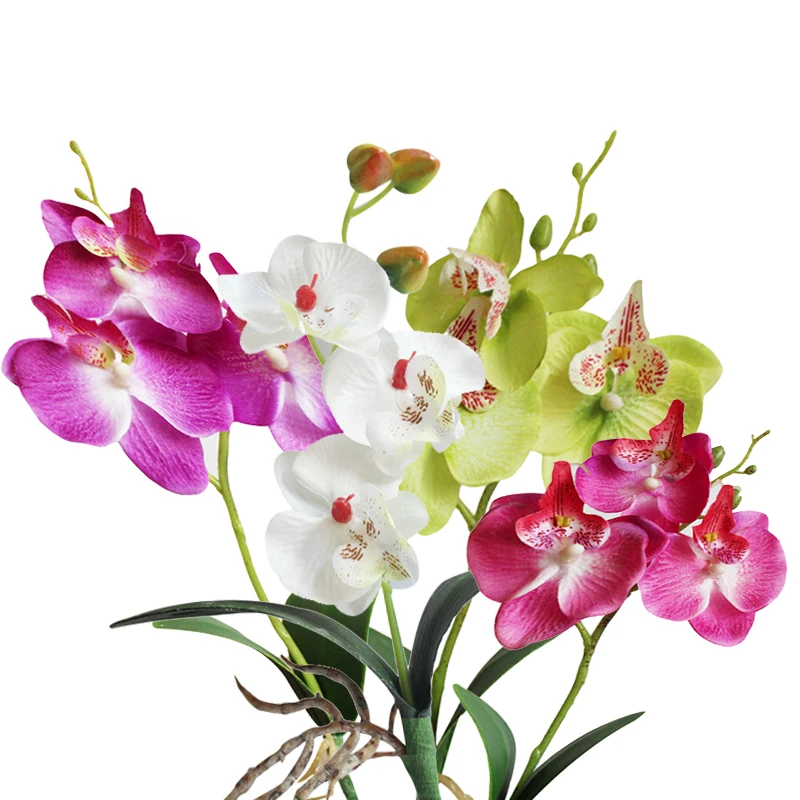 Fashion Artificial Orchid Silk phalaenopsis orchid artificial flowers