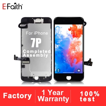

EFAITH 50 PCS Complete Display or LCD For iPhone 7 Plus with Digitizer Complete 3D touch Screen and Front Camera and Home Button