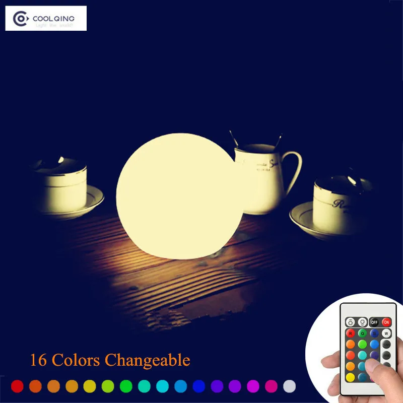 Свет рождества LED Ночник Детей Прикроватная Умный Дом Украшение РАДИОЧАСТОТНЫЙ Пульт Дистанционного Управления Водонепроницаемый IP68 Бассейн Шар Света