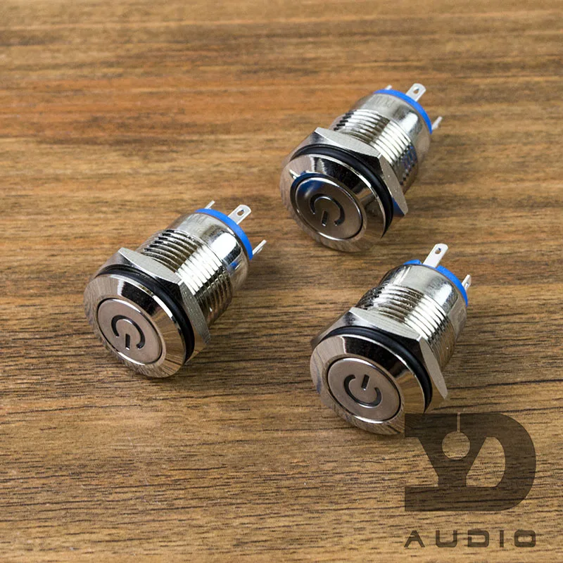 36V 16mm stainless steel With indicator light Touch Self reset Button