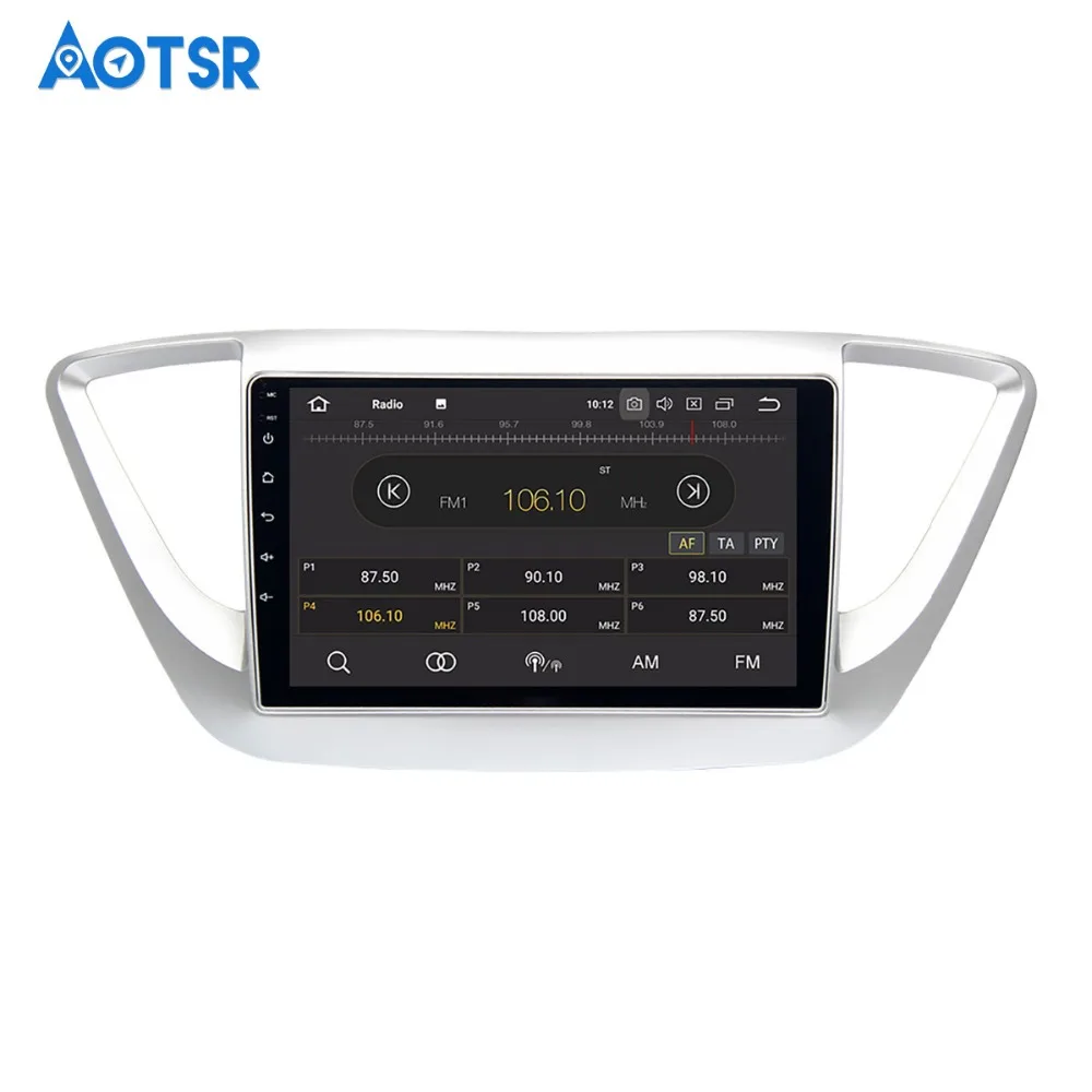 Discount 9" Android 8.0 Car Multimedia GPS for Hyundai Solaris Verna 2017 2018 Support Steering Wheel Control Radio Audio Video AVI MKV 8