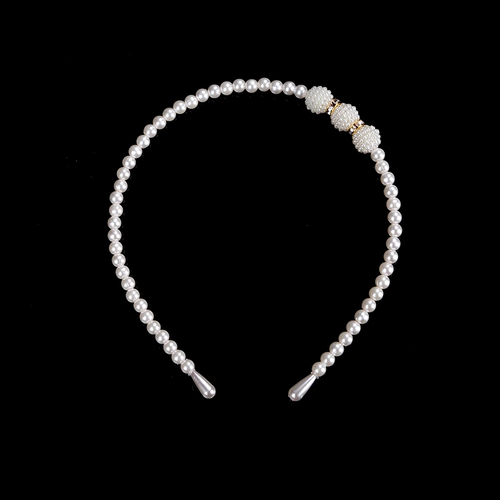 1 pcs Girls Pearl Hairband Crystal Jewelry Bead Princess Headband Hair