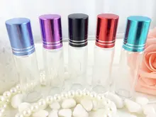 8ml Roller Glass Perfume Bottle Refillable Empty Fragrance Cosmetic Glass Vials Women Makeup Water Packaging 20pcs/lot DC771
