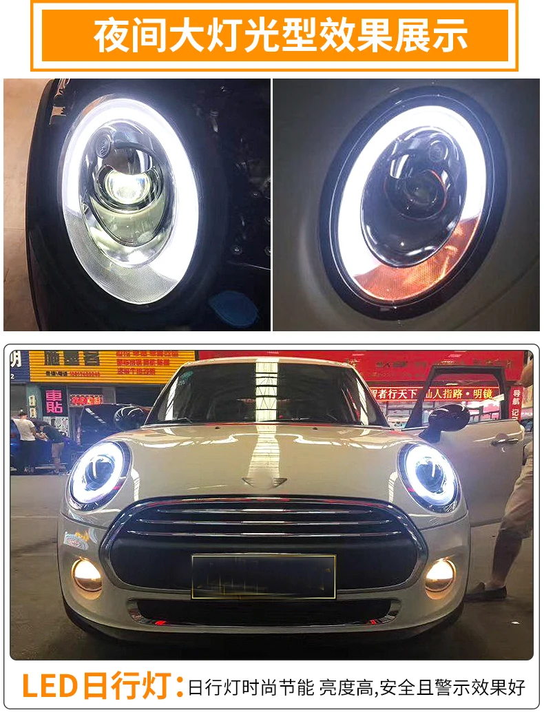 Автомобильный стайлинг-для Mini F56 cooper фары для F56 светодиодный головной фонарь Angel eye светодиодный DRL передний свет Биксеноновые линзы ксеноновые HID