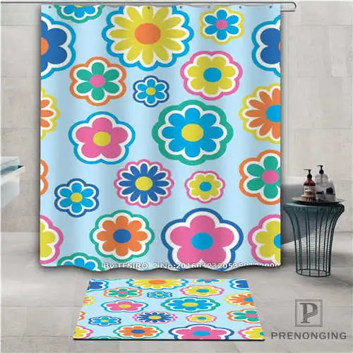 Custom Decorative pattern (1) Waterproof Shower Curtain Doormat Home Bath Bathroom Polyester Fabric Multi Sizes#2019-01-12-241 | Дом и сад