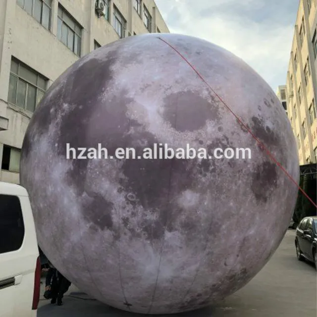 Бесплатная доставка Гигантский освещенные надувные Moon Balloon