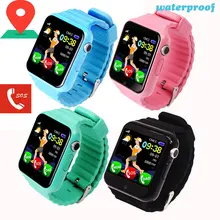 V7K Kids Smart Watch GPS Baby Tracking SOS Call Location Finder Waterproof with Camera Bluetooth Safety Monitor Sport Wristband