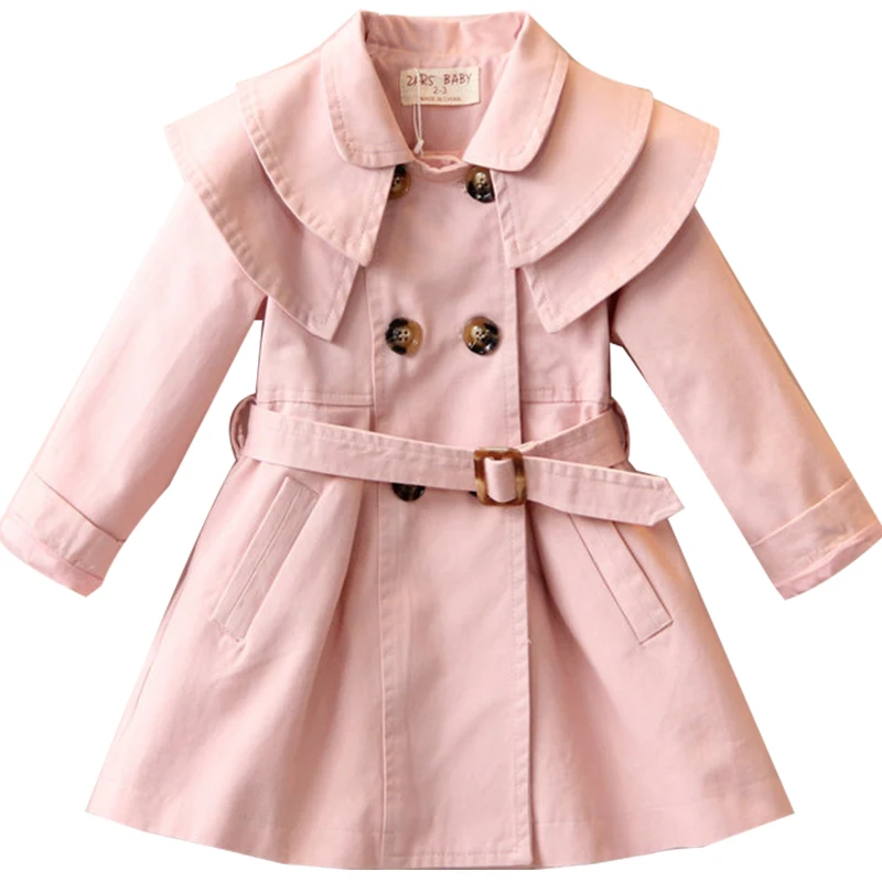 Comprar Moda niñas chaqueta cortavientos botón ropa para niños gabardina para niñas abrigo de invierno para viento de trinchera ropa de abrigo para niños ropa de la escuela