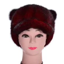 Роскошные оригинальные женские норковые меховые шапки с козырьком с хвостом женские зимние теплые шапки VF7030