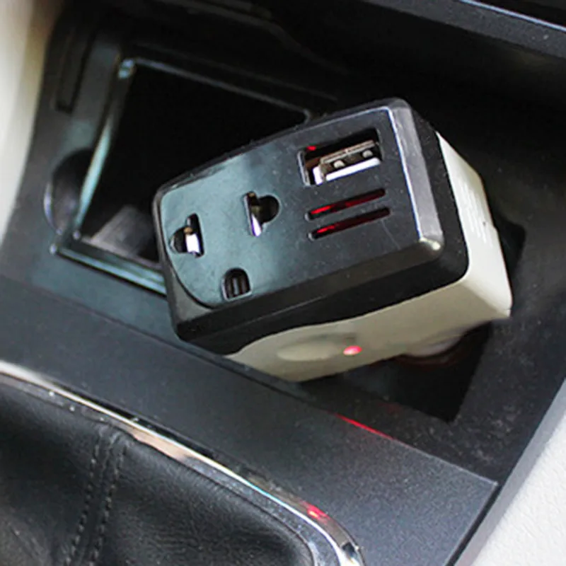 Автомобильные аксессуары конвертеры слот автомобильный инвертор конвертер 12 В 220 В Автомобильный Инвертор преобразователь питания адаптер с USB Автомобильное зарядное устройство