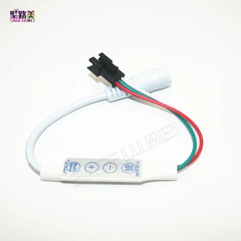 

best price DC5V-24V Mini 4key controller 3pin JST with DC plug connect DC5V DC12V WS2811 ws2812b 6812 1903 Dream Color LED Strip