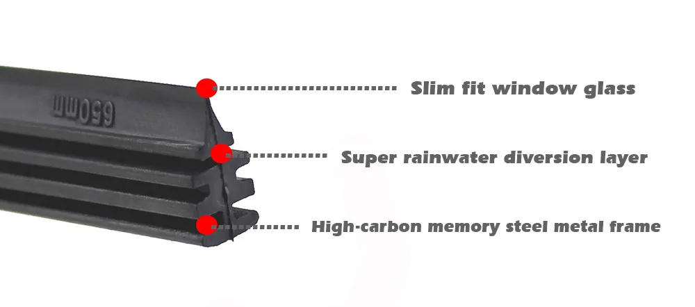 KOSOO Авто дворник резиновые полосы вставка автомобиля лезвие полоски (мм пополнения) 6 мм мягкий 26 "мм 650 28" 30 "Универсальный интимные