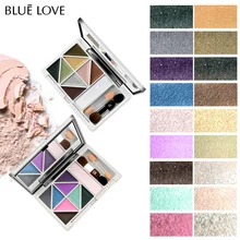 

BLUE LOVE Glitter Eyeshadow Makeup Palette 9 Colors Diamond Shimmer Luminous Eye Primmer Shadow Waterproof Pigment Cosmetic