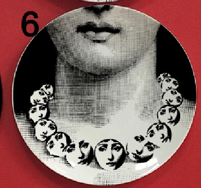 Горячая rosenthal Piero fornasetti тарелки Красивые иллюстрации подвесные декоративные ремесленные блюда для дома/отеля/бара фоновое украшение тарелка - Цвет: 6