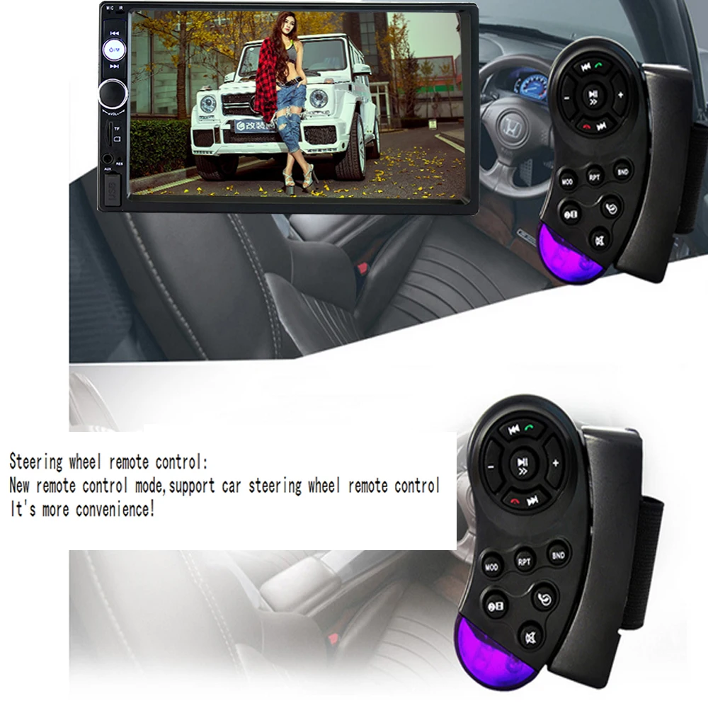 Camecho 2din Автомагнитола Bluetooth Автомагнитола Mirrorlink 2 din " цифровой экран автомобиля стерео MP5 плеер FM/USB/AUX авто с камерой