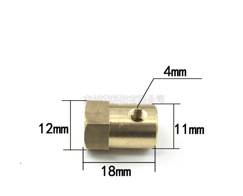 Латунь Шестигранная Соединительная втулка, соединитель двигателя, соединительные муфты, робот, интеллигентая(ый) автомобиль соединитель колесных механизмов, для модели сделай сам