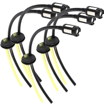 

10PCS Fuel Hose Pipe With Fuel Filter Kit For Strimmer Cutter Mower Trimmer Yellow + Black New Arrival