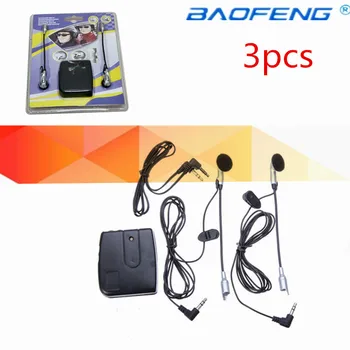 

3pcs Two way radio Motorcycle Helmet Intercom Helmet headset for walkie talkie MP3 Transceiver Moible phone and CD player