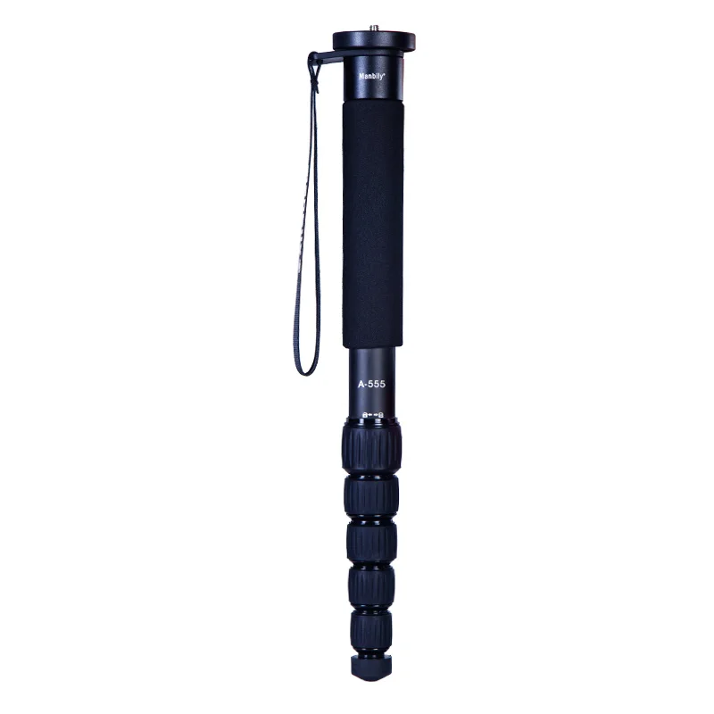 Manbily A-555 Portable Aluminum DSLR Unipod Monopod Walking Stick Flip Lock w Tripod Stand Statief for Canon Nikon Sony Smartpho