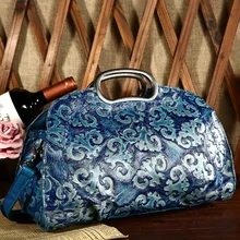 Free shipping National trend women’s classical genuine leather handbag women’s vintage fashion portable bag messenger bag