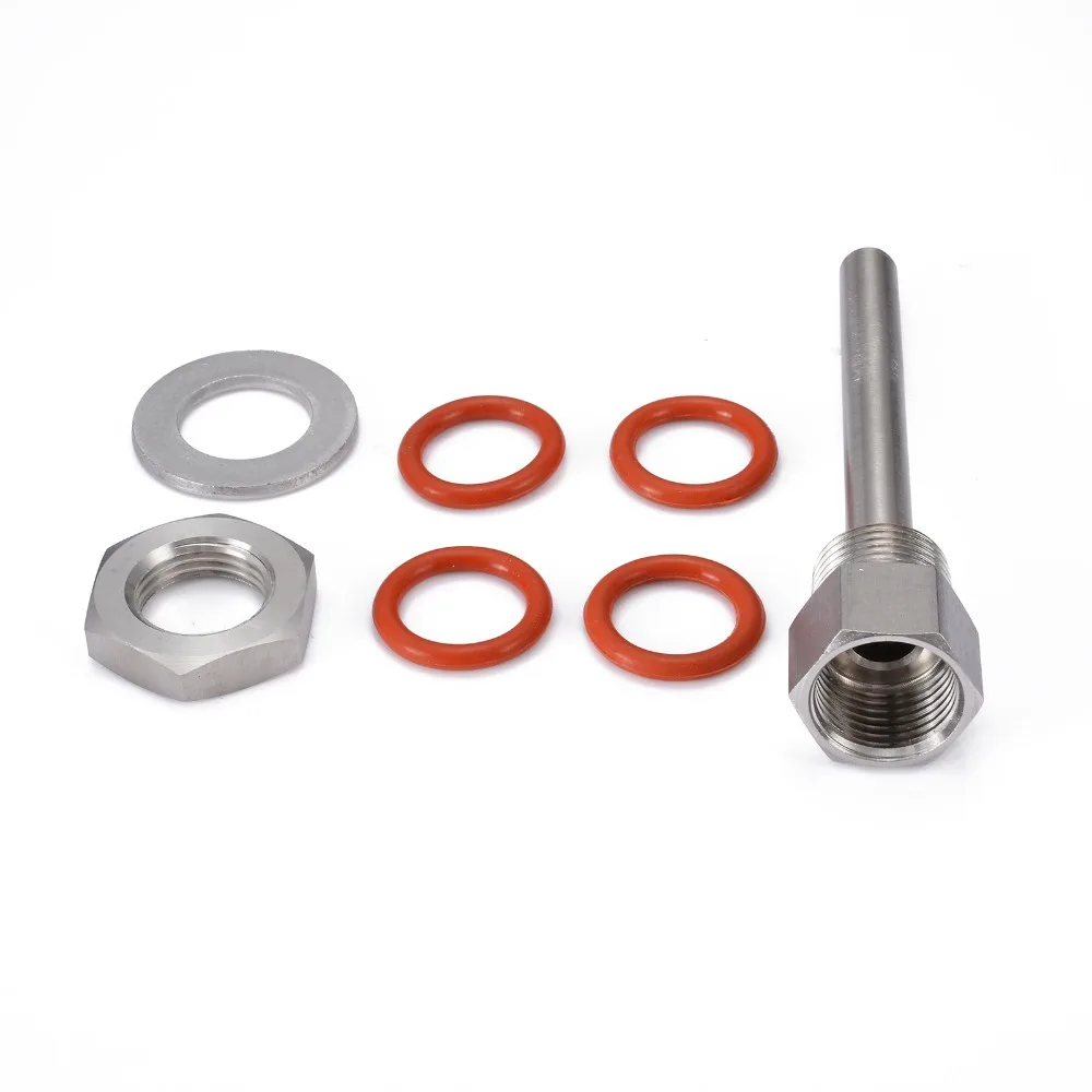 4 بوصة الفولاذ المقاوم للصدأ و Thermowell عدة مع قفل الجوز + غسالة + سيليكون O-خواتم مجموعة الرئيسية المشروب معدات سباكة أداة