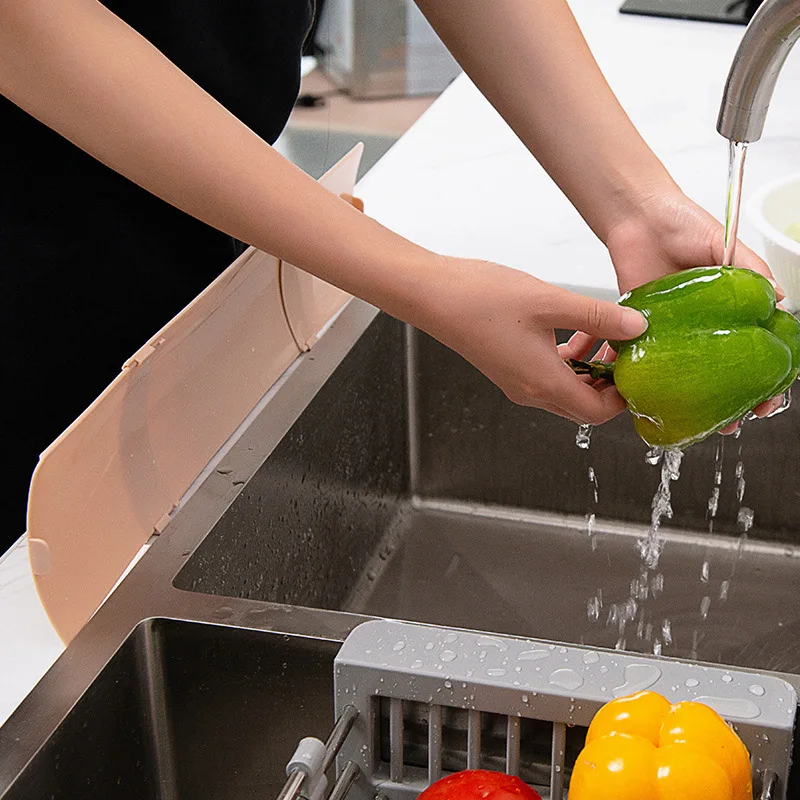 Кухонная раковина всплеск перегородка мытье овощей защитное устройство для фруктов присоска раковина воды перегородка FPing