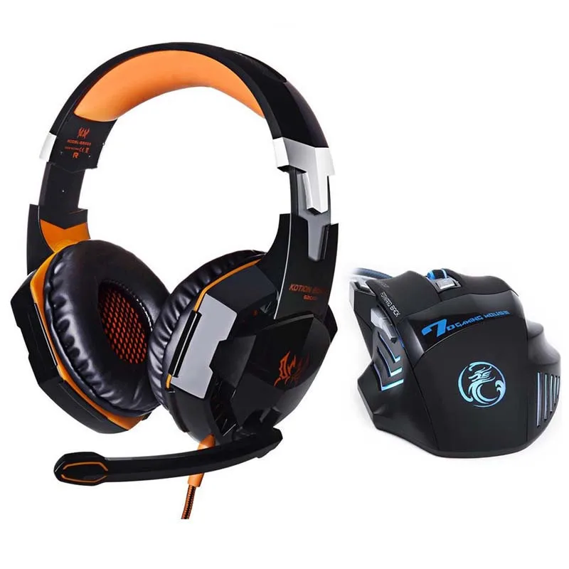 G2000 Hi-Fi Pro Игровые наушники игры гарнитура + 2400 Точек на дюйм X7 Pro Gaming Мышь подарок большой игровой Мышь pad Pro Gamer в наличии