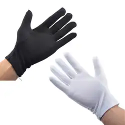 1 пара черные белые хлопковые перчатки увлажняющие промышленные рабочие перчатки для защиты рук черные белые рабочие перчатки
