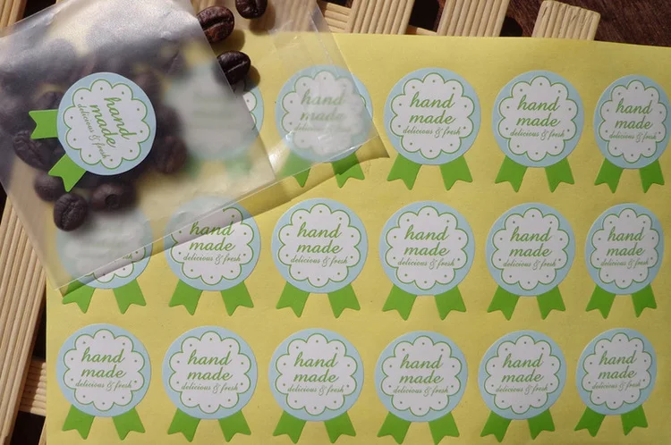 102 шт медаль форма зеленый печать стикер бумажная ручной работы этикетка клейкая подарочная бумага наклейка для подарочной коробки выпечки Декор