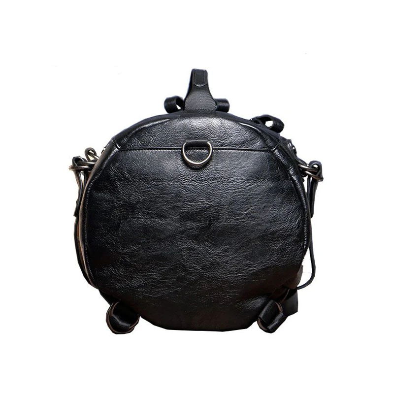 Многофункциональный кожаный рюкзак, Одноцветный, черный цвет, искусственная кожа, дорожная сумка, мужская, большая емкость, сумки на плечо, школьные рюкзаки, рюкзак