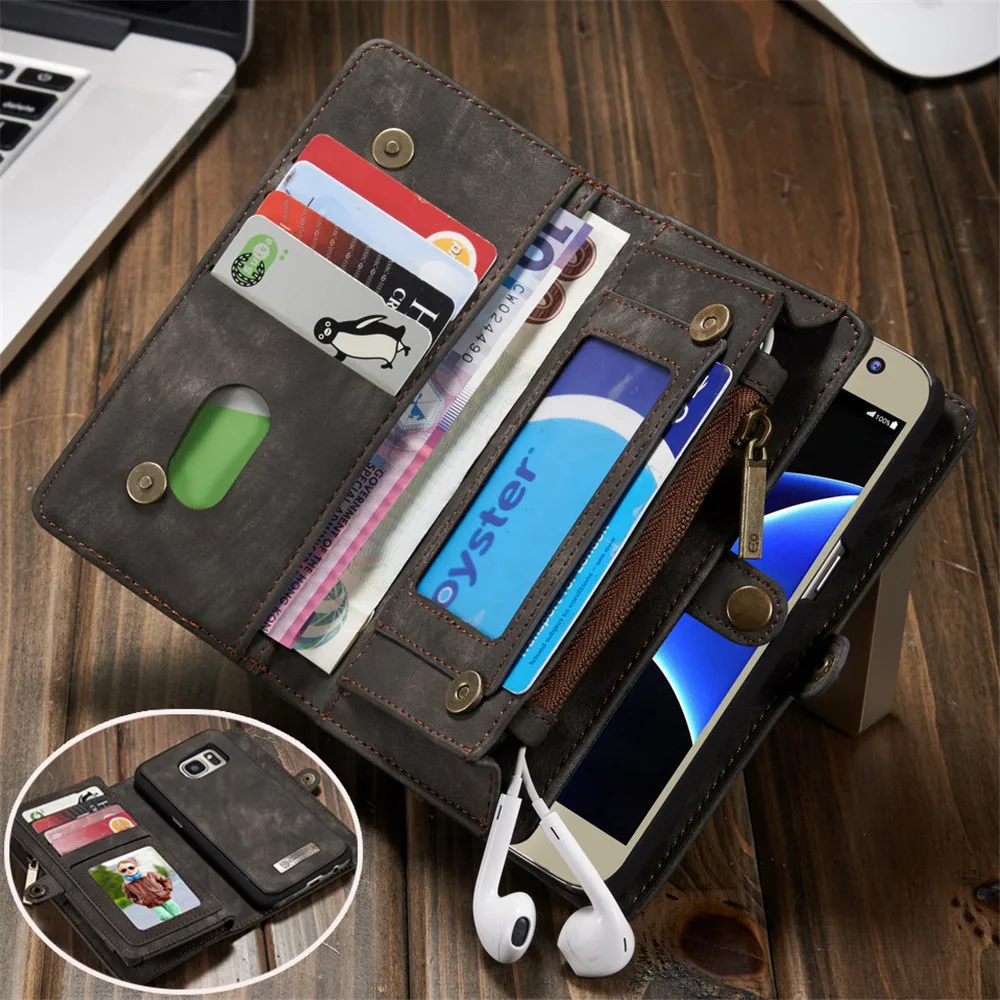 bilder für CaseMe Leder Brieftasche Fällen für Samsung Galaxy S8 Plus S7 Rand Luxus Handyabdeckung für iPhone 7 6 6 S Plus mit Kartenhalter bilder für CaseMe Leder Brieftasche Fällen für Samsung Galaxy S8 Plus S7 Rand Luxus Handyabdeckung für iPhone 7 6 6 S Plus mit Kartenhalter