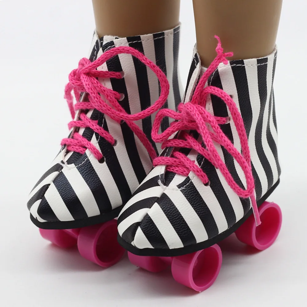 Acquistare Bambole e Giocattoli Peluches Pink Glitter/Zebra /Purple Doll Roller Skates For 18