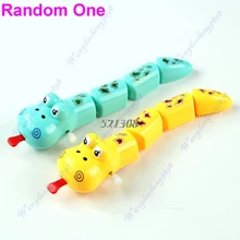 OOTDTY 2017 Children Kids Funny Plastic Snake Shaped Clockwork Wind Up Party Toy Gift MAR17