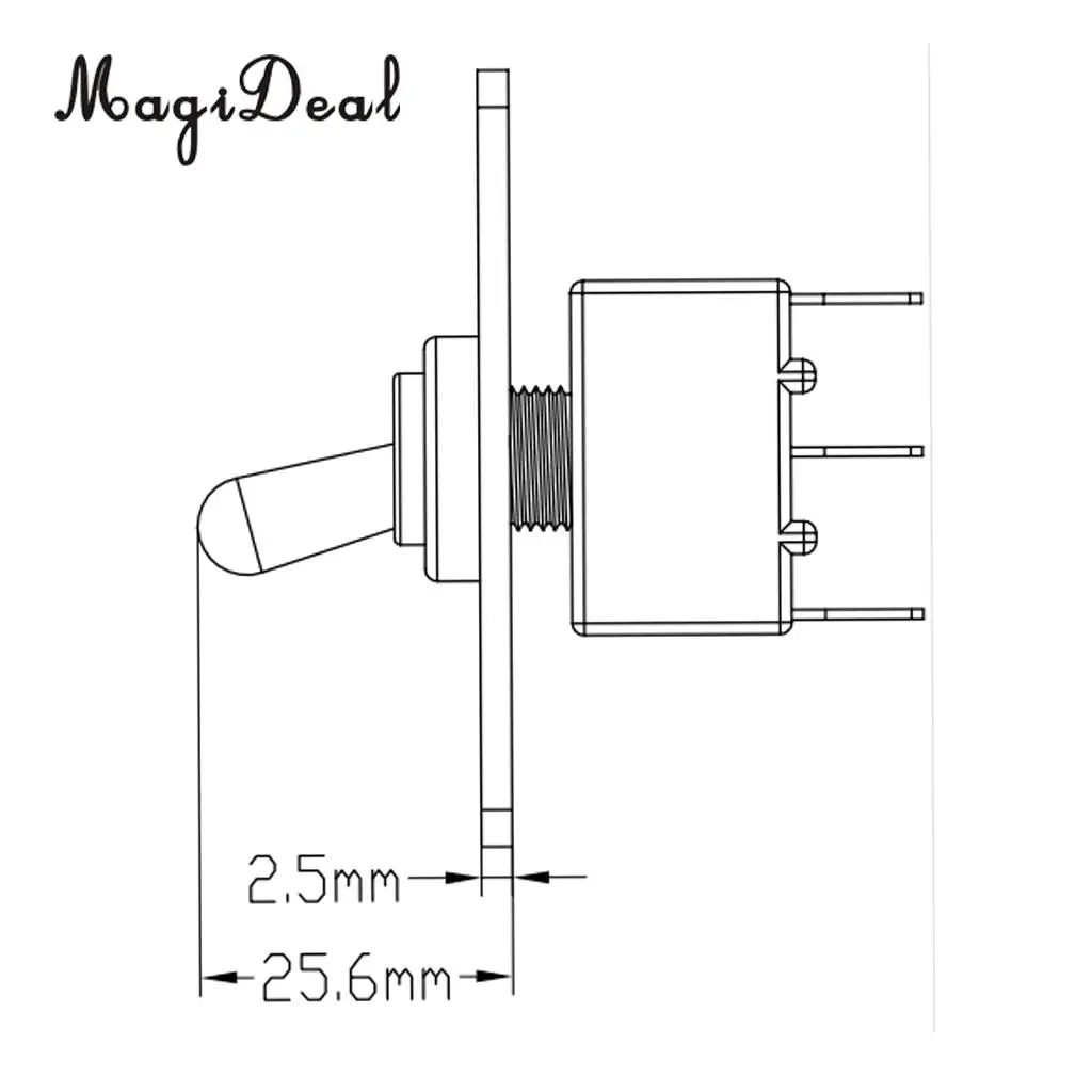 MagiDeal Boat Marine 3 Pin Up Down On/Off/On Momentary Toggle Switch Panel 12V 15A for Kayak Canoe Boating Dinghy Yacht Access