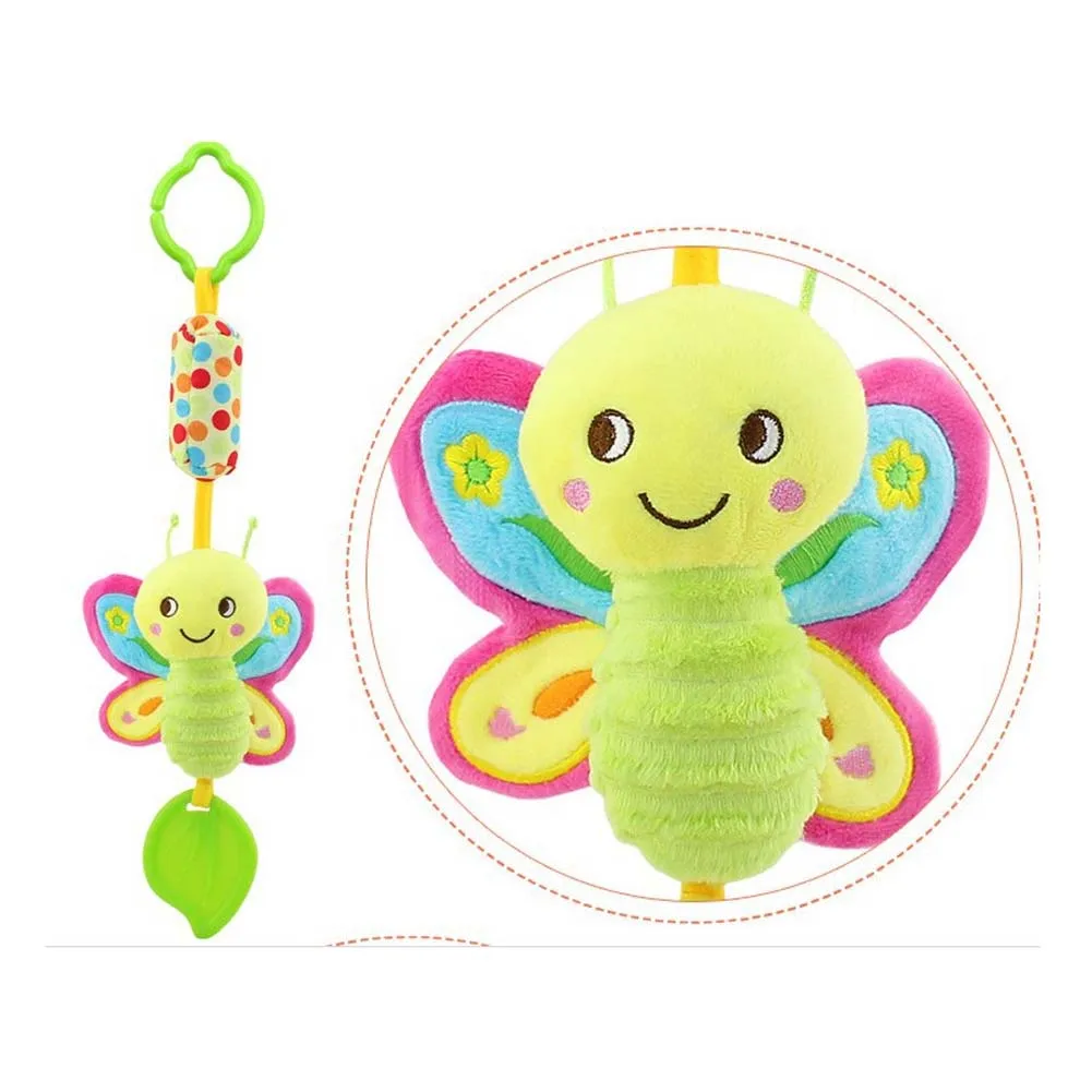 

Dolls Baby Rattles Animal Shape Cute Stroller Crib Hanging Wind Chimes Bird Butterfly Doll Toy