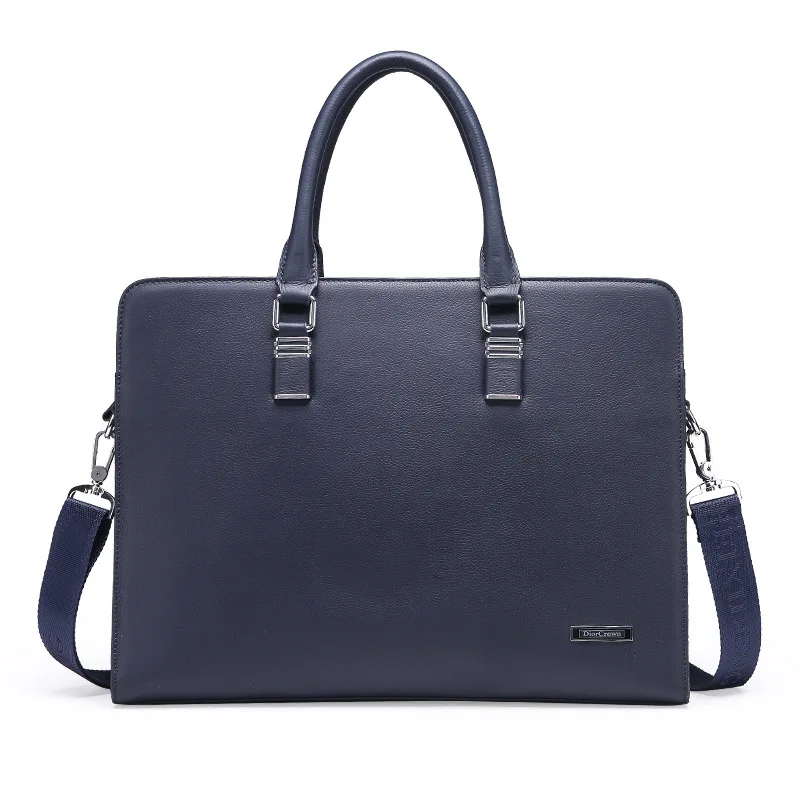 Men laptop bag 14 inch blue handbag Leather Computer Shoulder Bag Business briefcases Fashion Leisure Men's Bags free shipping new high quality leather men laptop briefcase bag 14 inch computer bags handbag business bag fashion laptop handbag for men