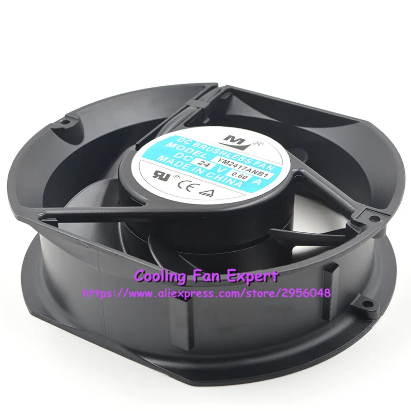 YM2417ANB1 Communication Equipment Cooling Fan DC 24V 0.6A 14.4W 3000RPM 17251 172*150*51mm 17cm 2 Wires YM2417ANB1 Communication Equipment Cooling Fan DC 24V 0.6A 14.4W 3000RPM 17251 172*150*51mm 17cm 2 Wires