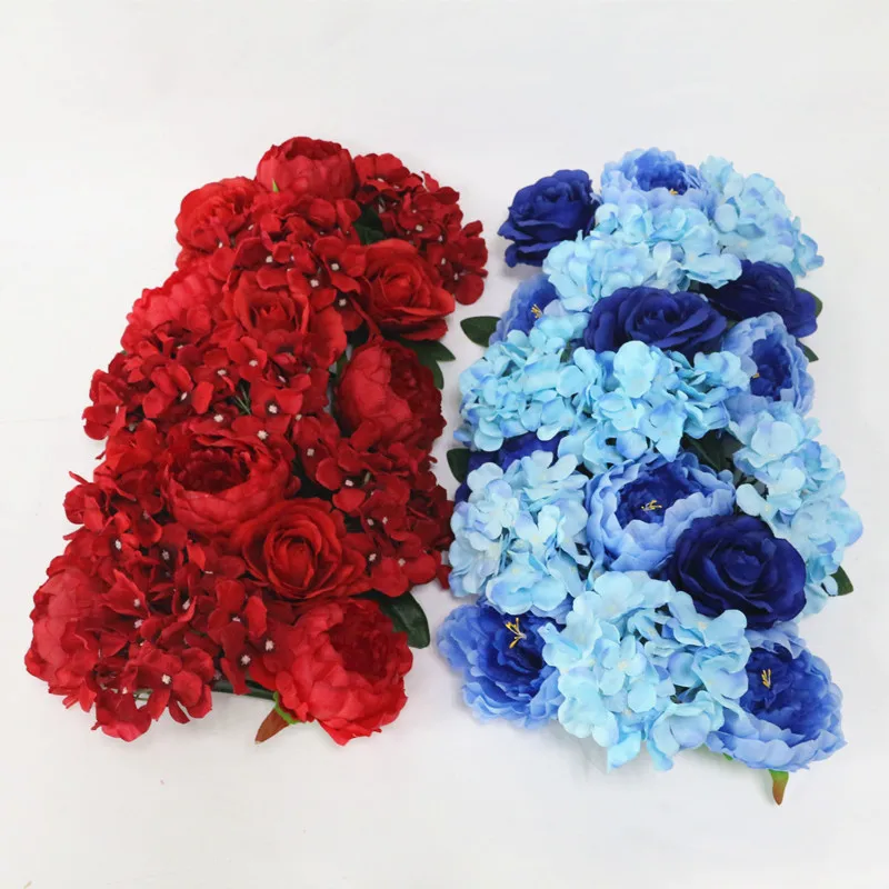 

Flone Artificial silk fake Flowers Row Peonies Roses Flower Wedding home party backdrop Arch stand decoration accessories floral
