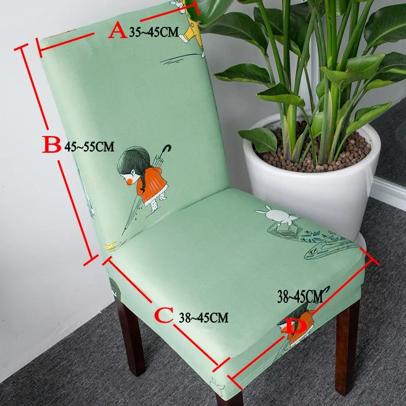 Пасторальный принт чехол для обеденного стула съемный эластичный Банкетный складной чехол для обеденного стула для современного кухонного стула
