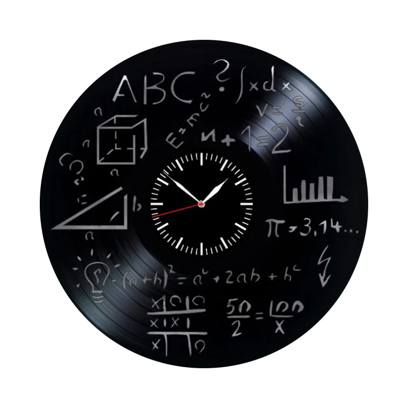 

Quartz Math Numbers Wall Clock Science Mathematical Wall Art Modern Clock Wall Watch Classroom Decor Gift